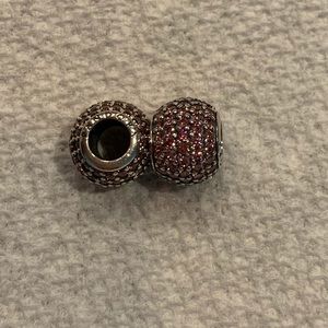 Pink Pave Charms